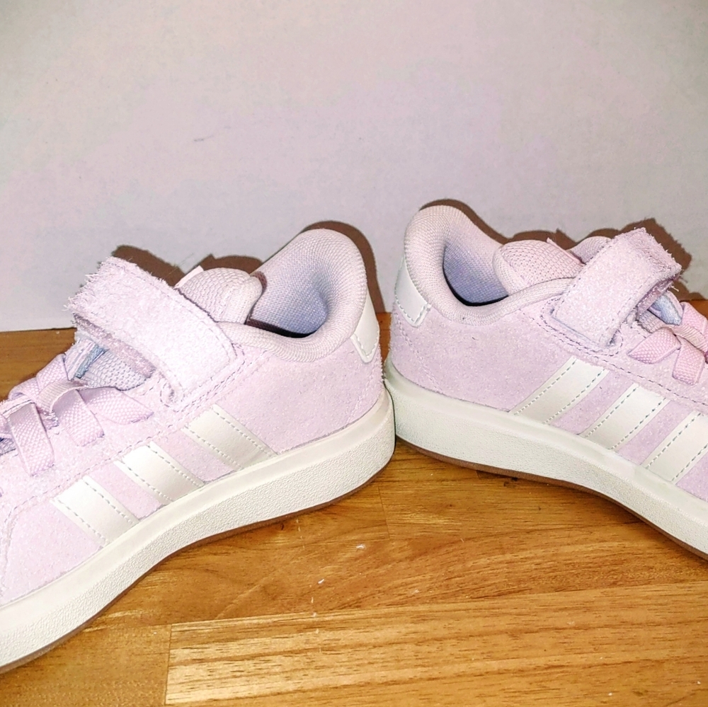 adidas Kids Light Pink Sneakers - Picture 3 of 6